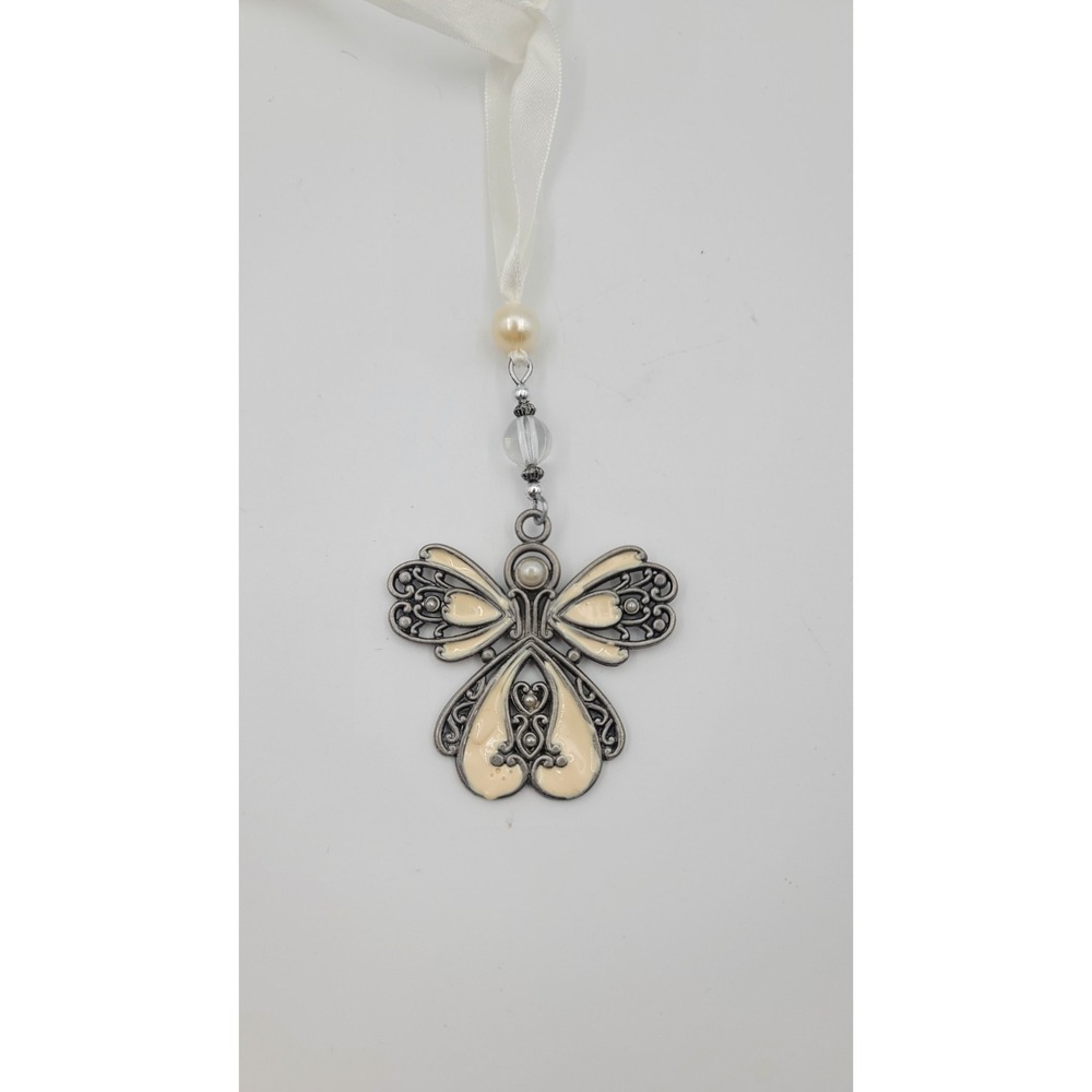 Christmas Angel Pearl Ornament Vintage